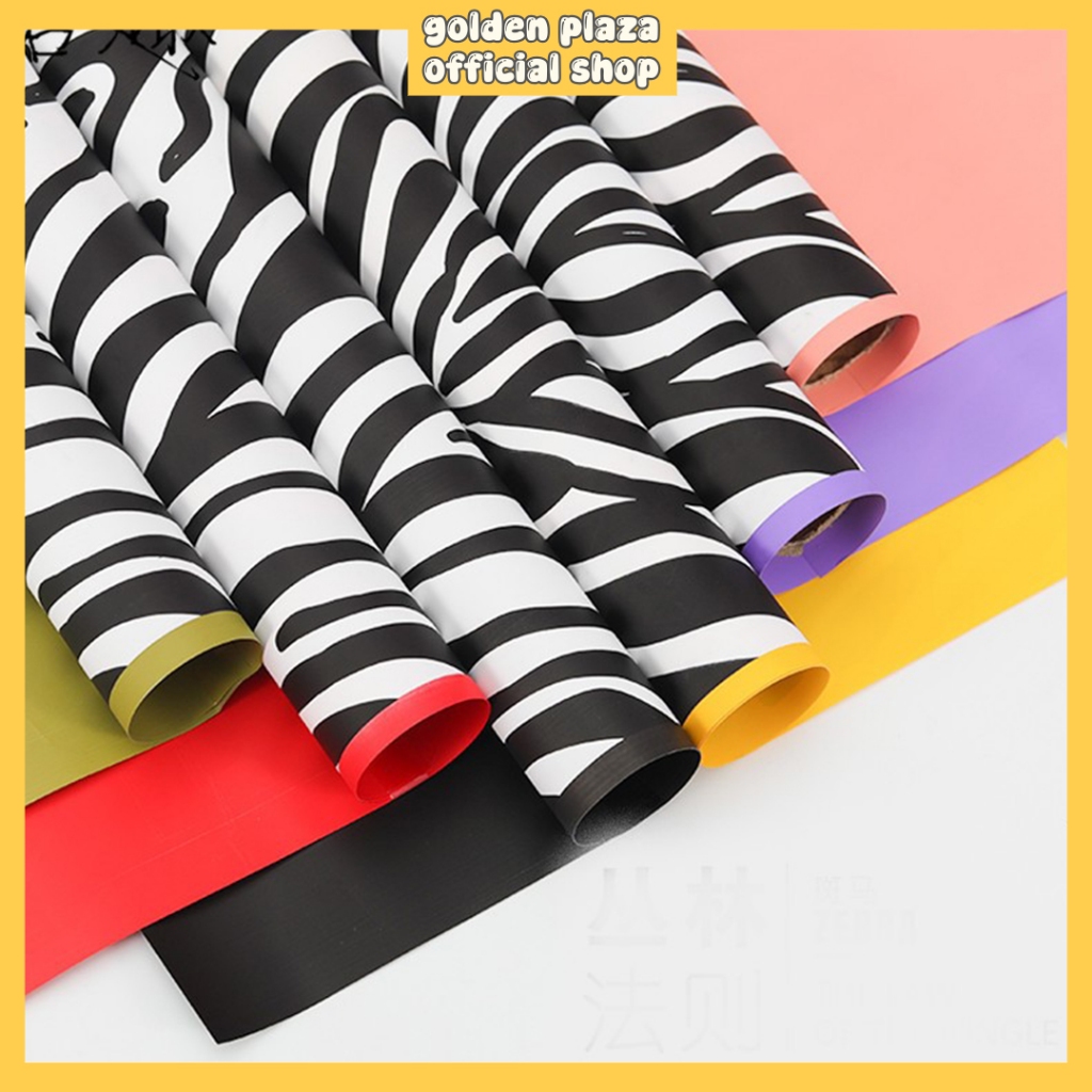 

Kertas Bunga Cellophane Flower Wrapping Paper Kertas Buket Bunga Florist Motif Zebra KB6101