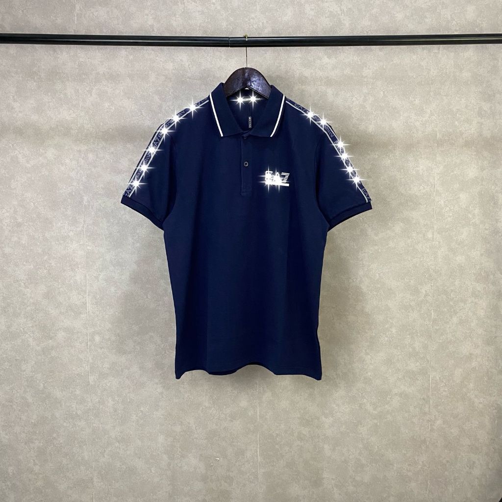 Baju Polo AX'-662 EA7 Tapped  Cotton Polo Shirt Baju Polo Atasan Pria AX'-662 EA7 Tapped Bahan Katun