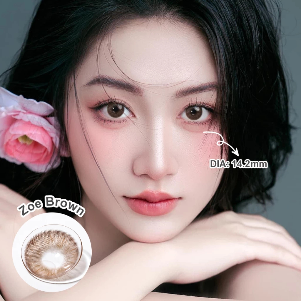 [Normal] Instant✅ 14,2mm Softlens Zoe Brown / magister