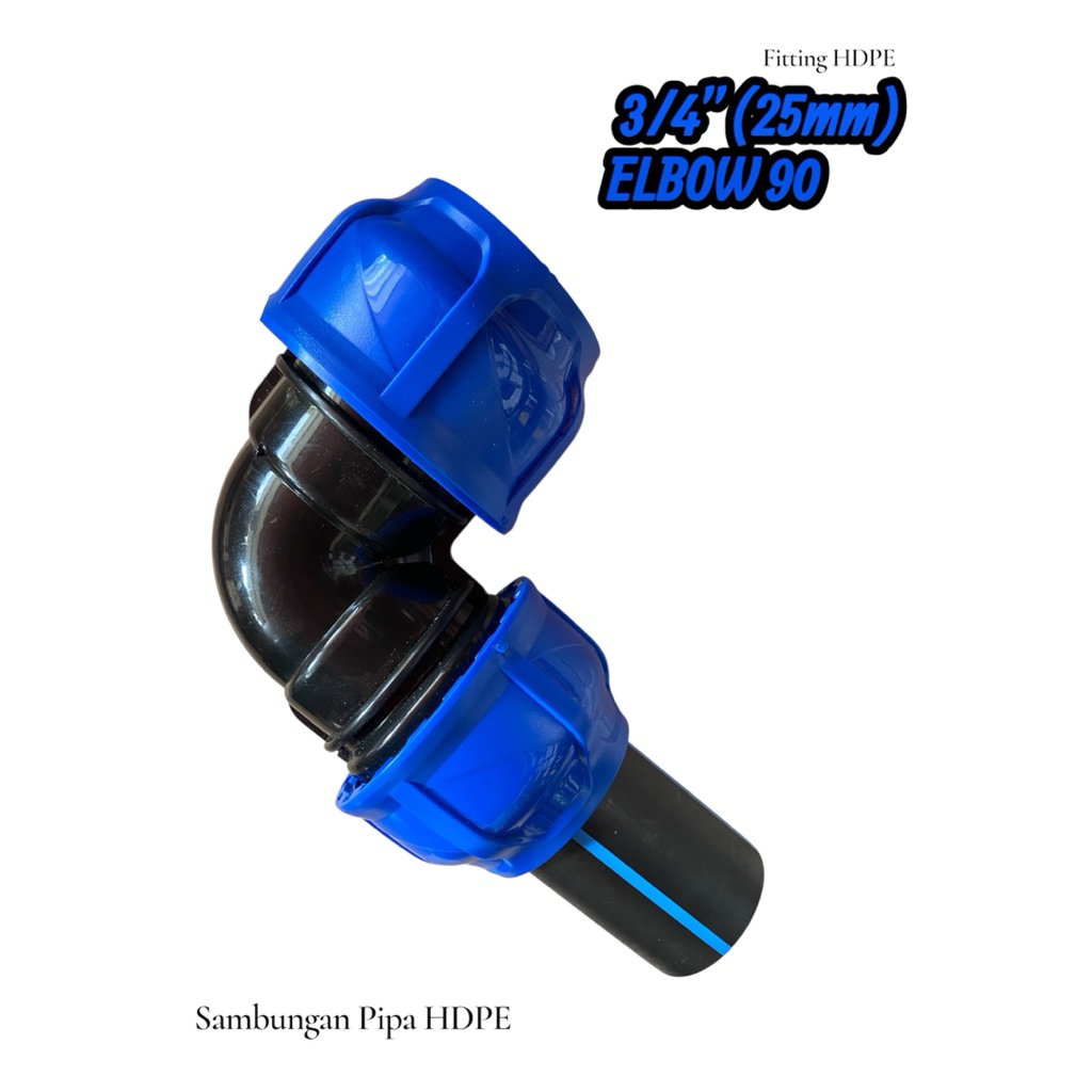 SAMBUNGAN ELBOW 90 DERAJAT PIPA HDPE 3/4”