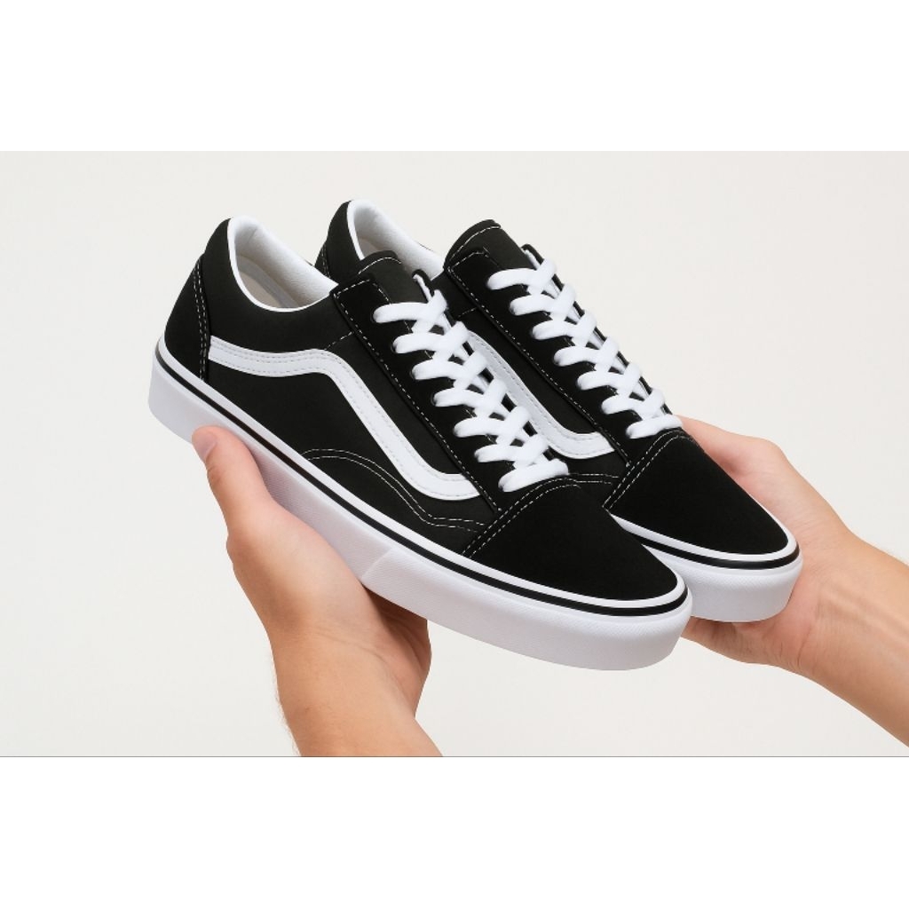 "Vans Old Skool Black White grade ori – Sepatu Sneakers Pria Wanita 37-44"