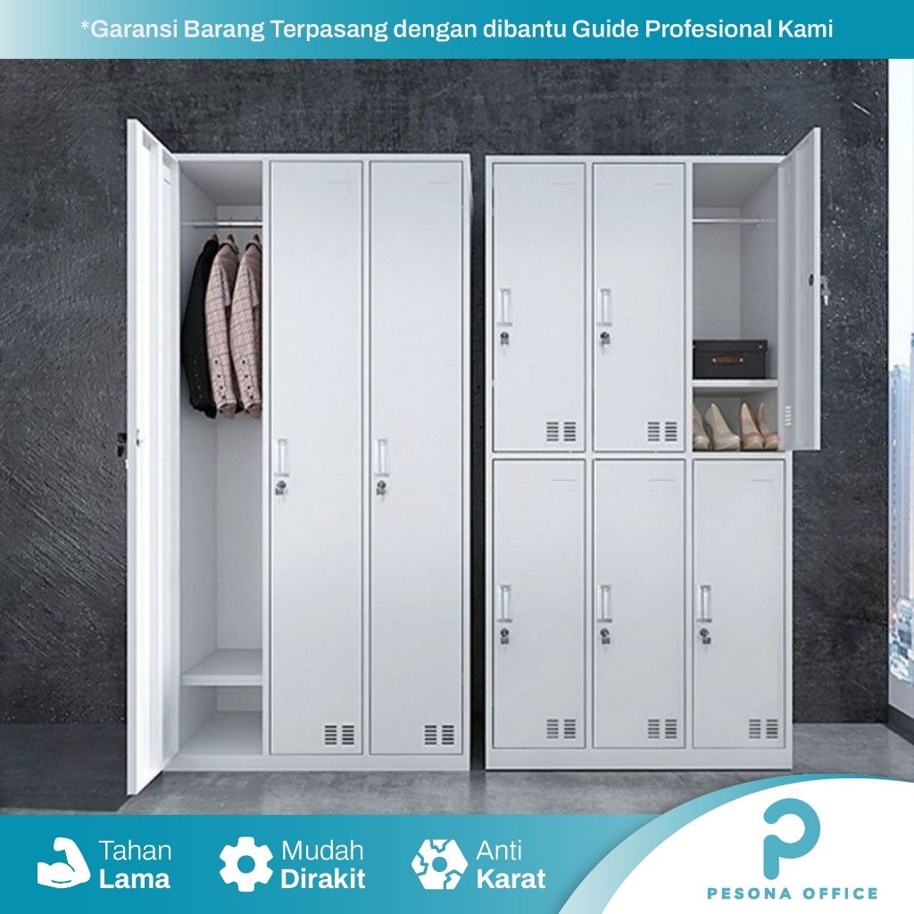 Loker Besi 1-15 Pintu Lemari Loker Loker Karyawan Lemari Loker Besi Locker Besi Loker Besi