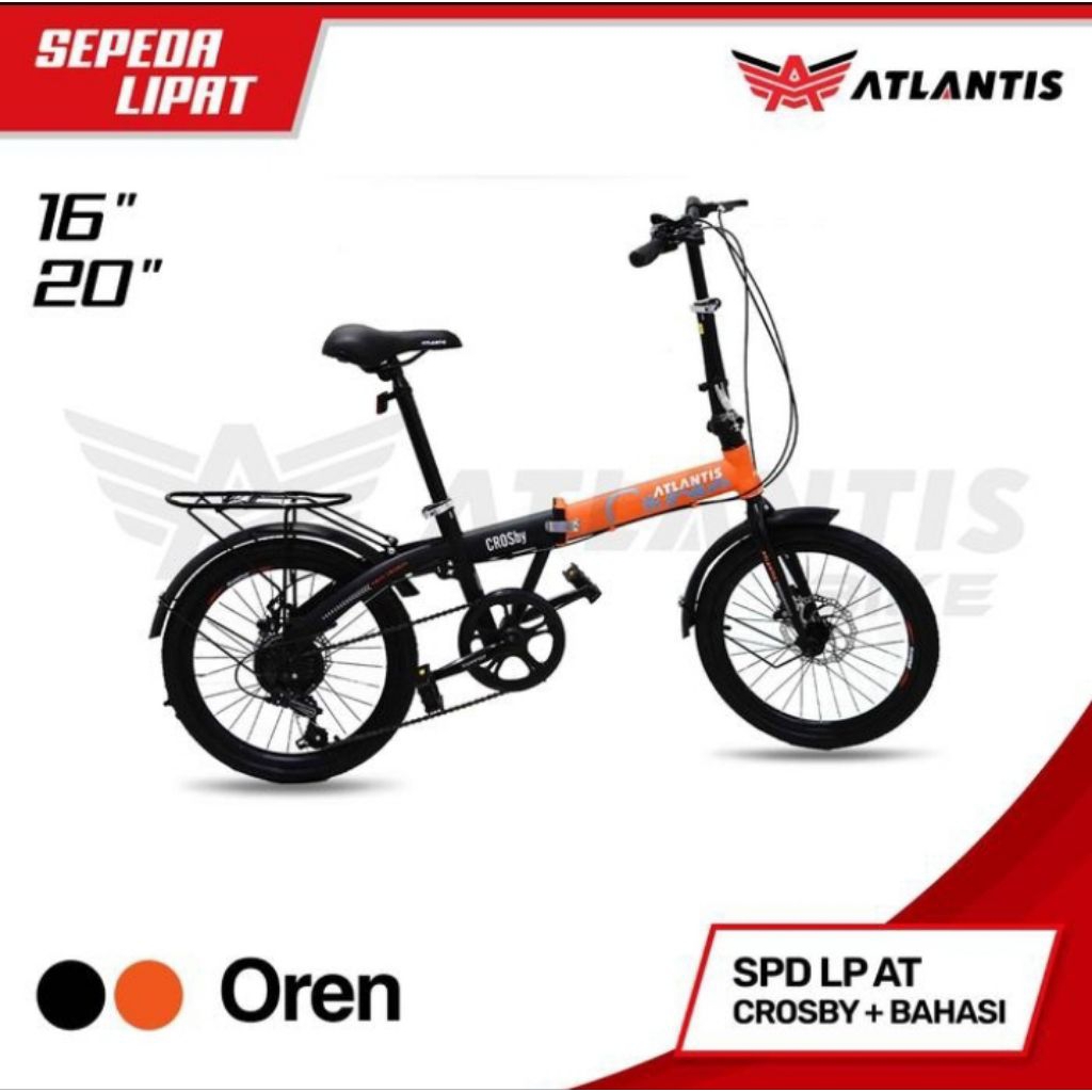 Sepeda Lipat 20 inc Atlantis Crosby + Bagasi Sepeda Lipat Murah
