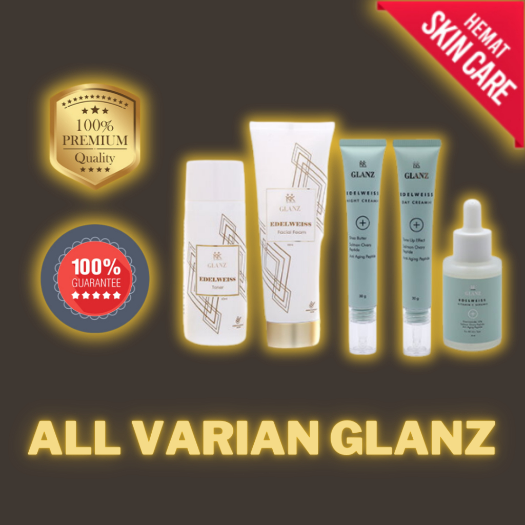 Paket Glanz Kecantikan Facial Foam, Acne, Toner, Day Night Cream, Eye Gel, Vit C Serum KK Indonesia