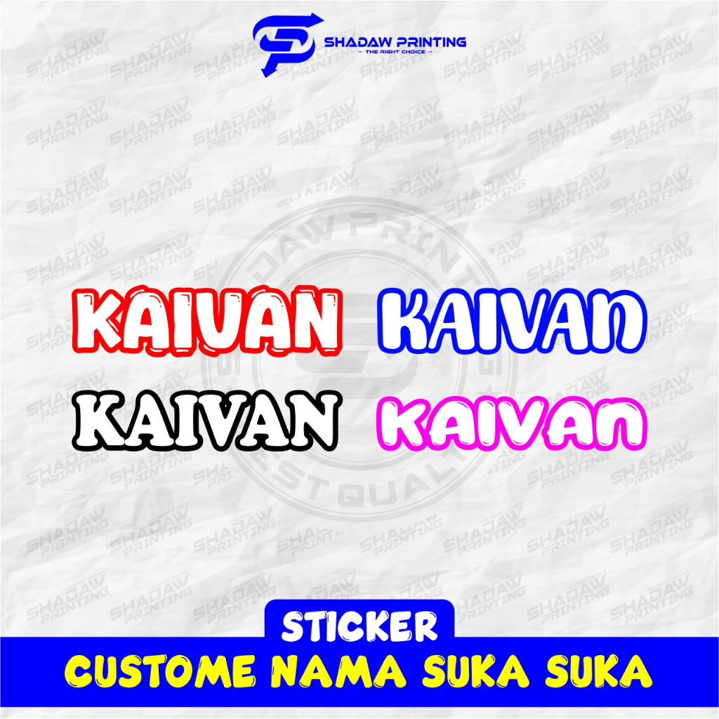 

STICKER NAMA CUSTOM VINYL TAHAN AIR + laminasi GLOSSY (WATERPROOF) 1 Pack isi 40pcs ukuran 1cm x 3.2cm