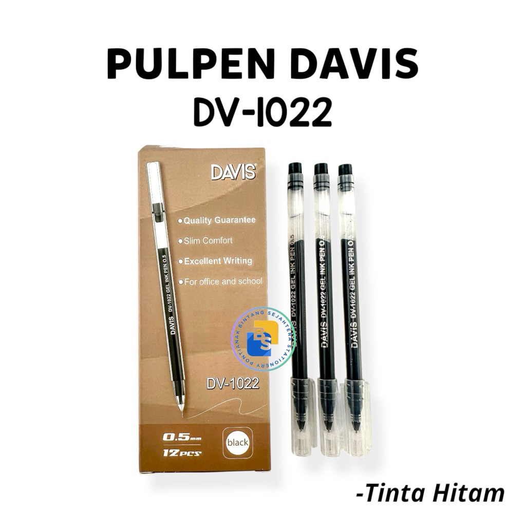 

12 Pcs - DAVIS Pulpen DV-1022 0.5mm