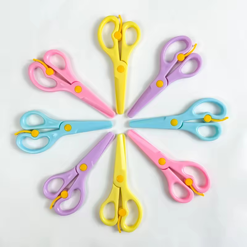 

[BISA COD] SCISSORS KIDS GUNTING KERTAS ANAK WARNA-WARNI GUNTING ORIGAMI SAFETY PLASTIC ROUNDED
