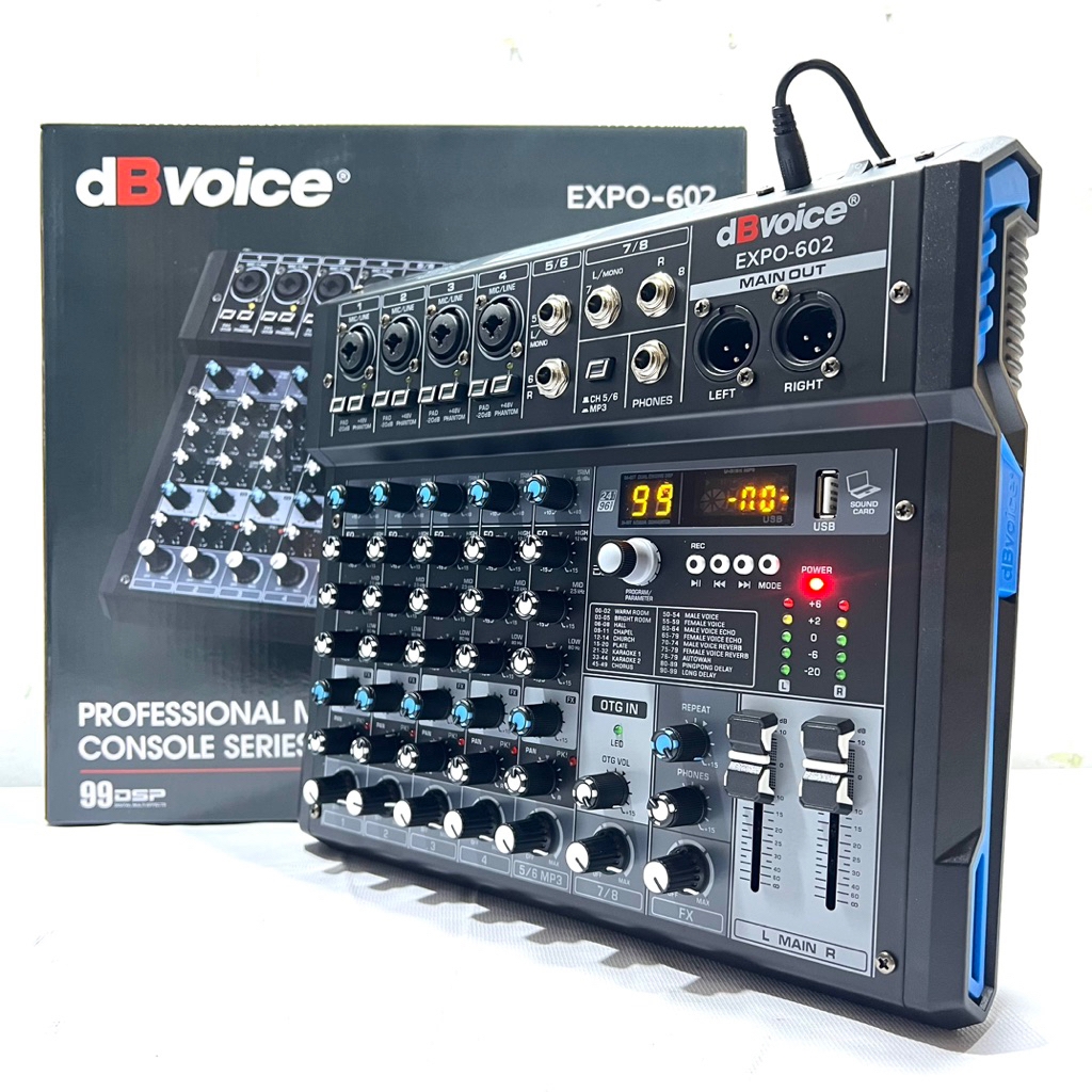 Mixer Dbvoice Expo 602 Original 8 Channel With Soundcard - OTG