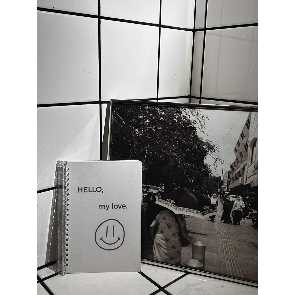 

Binder A5 Estetik Custom - Hello My Love Warna Hitam | Loose Leaf | Planner Notes Luc