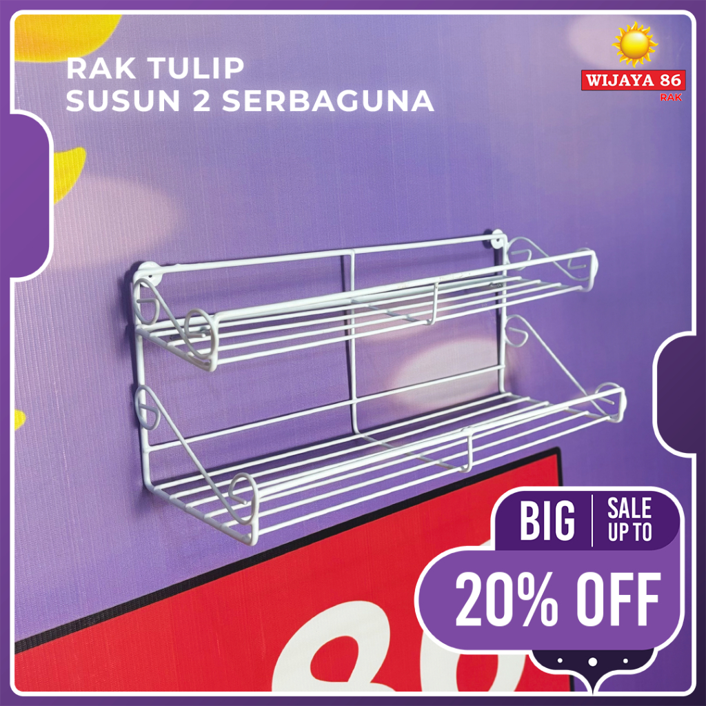 RAK TULIP SUSUN 2 | RAK TULIP SUSUN 2 SERBAGUNA| RAK GANTUNG SERBAGUNA 2 SUSUN