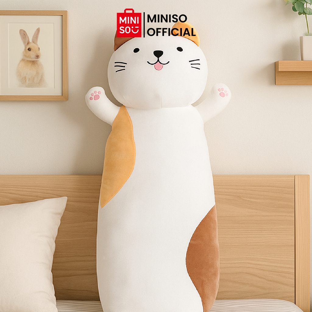 MINISO TOY - Boneka Bantal 89cm Boneka Besar Mainan Mewah Binatang Kucing Boneka Lembut Bantal