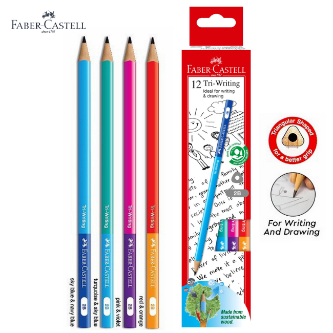 

PACK PENCIL 2B TRI-WRITING FABER-CASTEL 311808 PENSIL