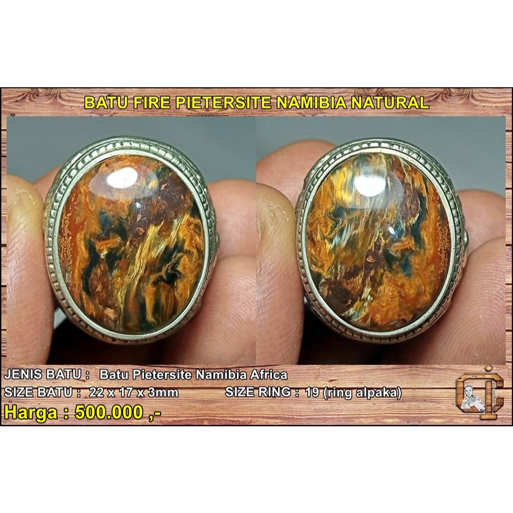 Batu Pietersite namibia asli alami antik langka.