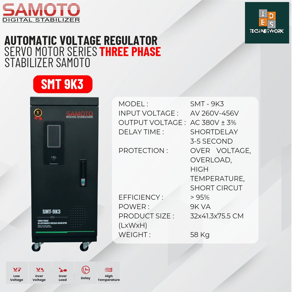 Stabilizer Samoto SMT 9K3 Three Phase Stavolt 9000Va