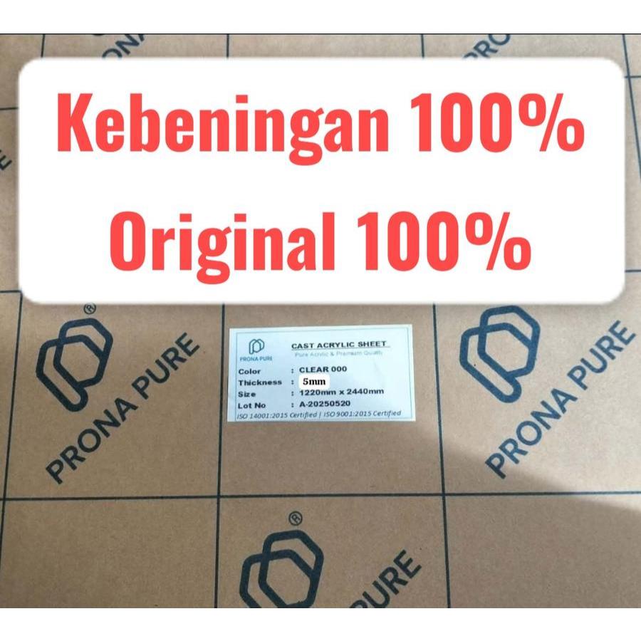 

Acrylic / Akrilik Bening Lembaran 5MM 122 x 244 PRONA PURE