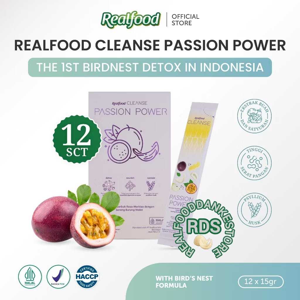 

Realfood Cleanse Passion Power 12 Sct ( Minuman Formulasi Buah Dan Sarang Burung Walet Untuk Diet Dan Detox ) RDS