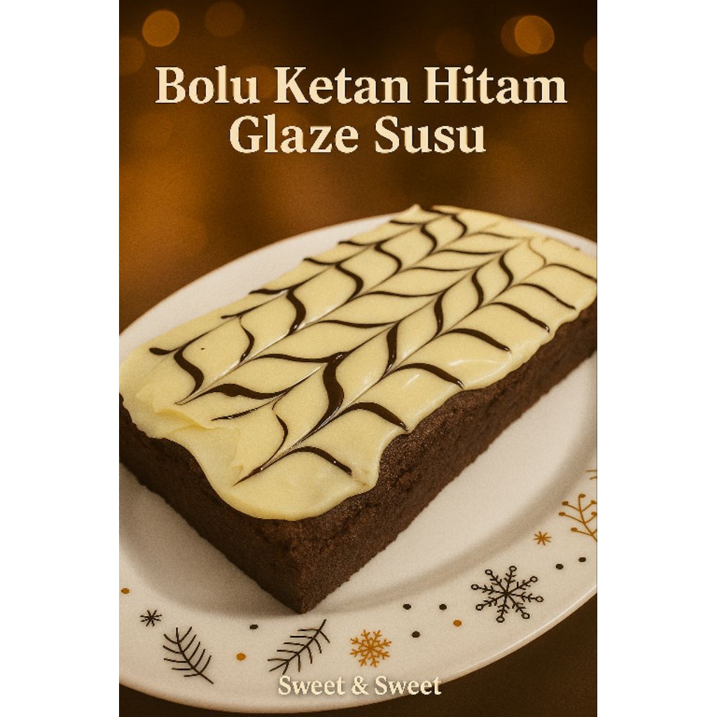 

Bolu Ketan Hitam Glaze Susu (ukuran loyang 20x10cm)