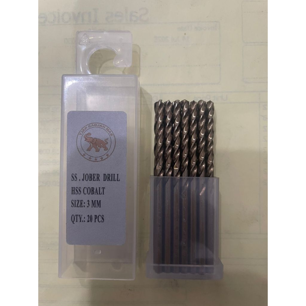 Mata Bor Besi Elephant 3mm Mata Bor Besi HSS Cobalt Jober Drill 3 mm Mata Bor Besi Elephant 3 Mili K