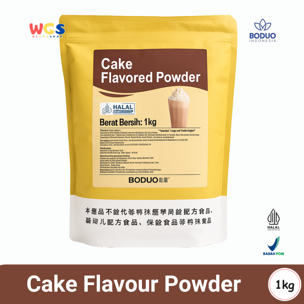 

BODUO Cake Flavored Powder 1kg – Bubuk Rasa Kue Premium untuk Minuman, Dessert, dan Kreasi Usaha