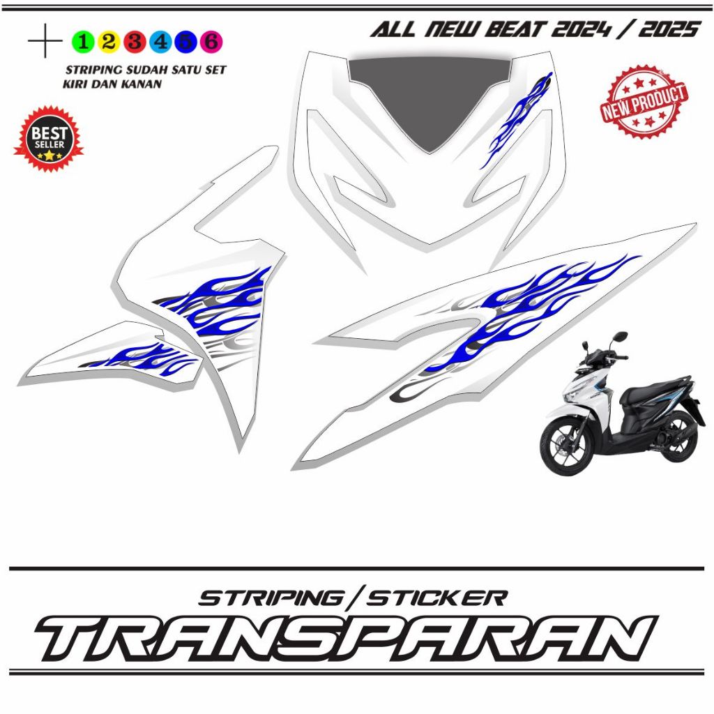 STIKER TRANSFARAN HONDA BEAT TERBARU 2025 VARIASI KEREN