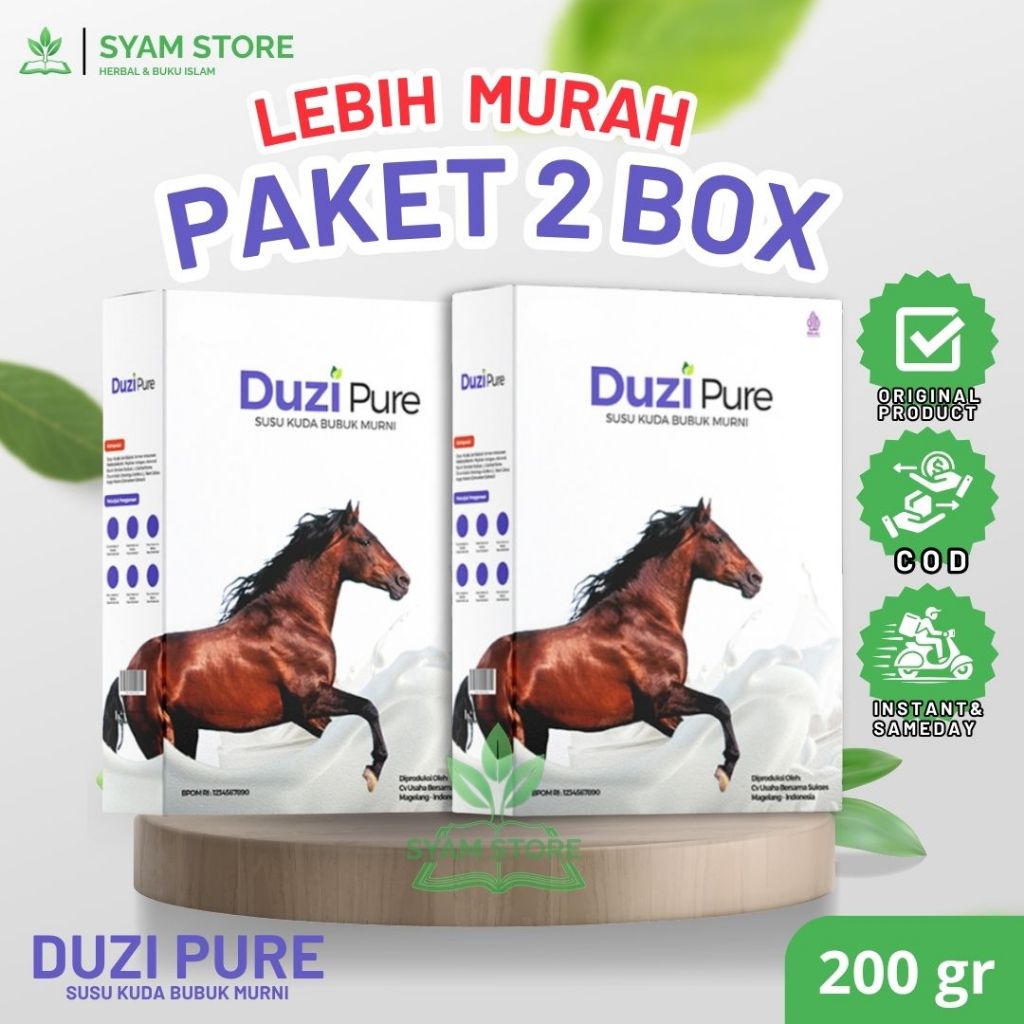 

Duzi Pure Susu Kuda Herbal Asli 2 Box 200gr