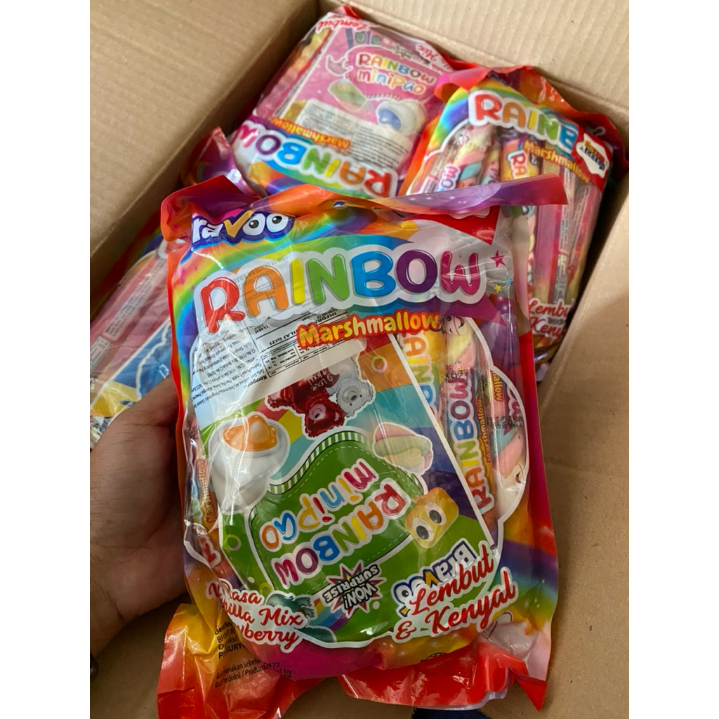 

BRAVO RAINBOW MARSHMALLOW 8 GR, 1 PACK ISI 20 PCS
