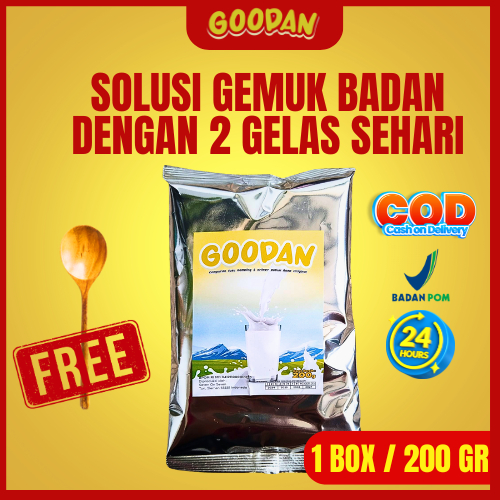 

Susu Kambing Etawa Bubuk Full Creamer GOODAN Penggemuk Badan Dewasa 200 Gram