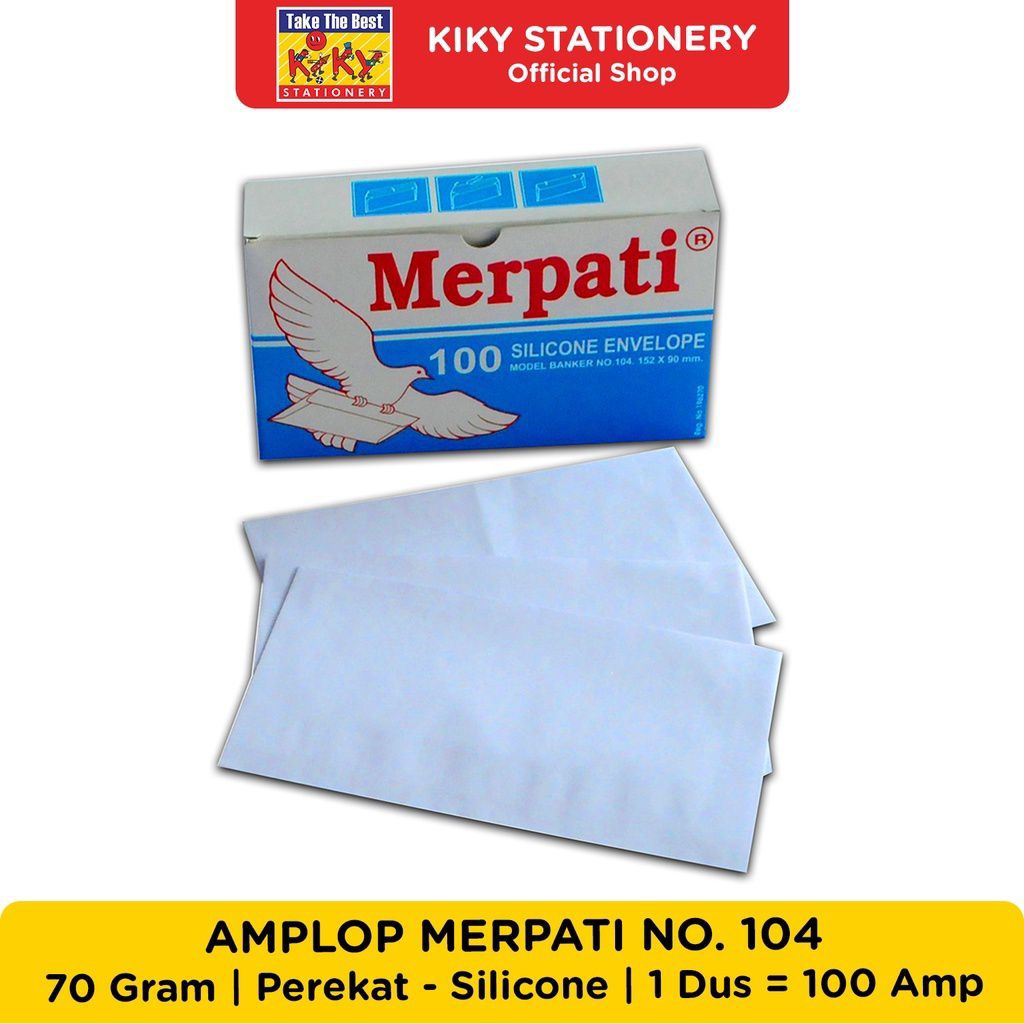 

AMPLOP MERPATI BIRU TANGGUNG( KIKY ) 104 Amplop Isi 100 Lembar Uk 152 x 90 MM