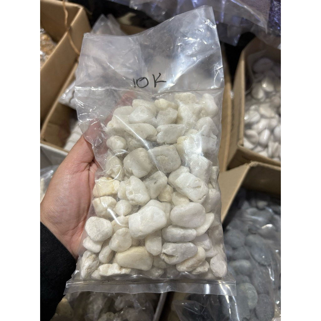 Batu Kristal Putih 500g | Dekorasi Aquarium, Pot Tanaman & Taman Minimalis