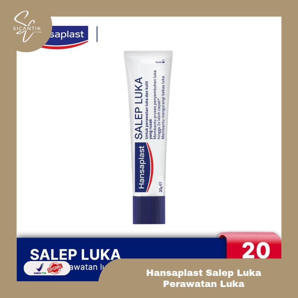 HANSAPLAST SALEP LUKA 20 GR | MERAWAT LUKA DAN KULIT RUSAK MENGURANGI RISIKO BEKAS LUKA | SALEP HANS