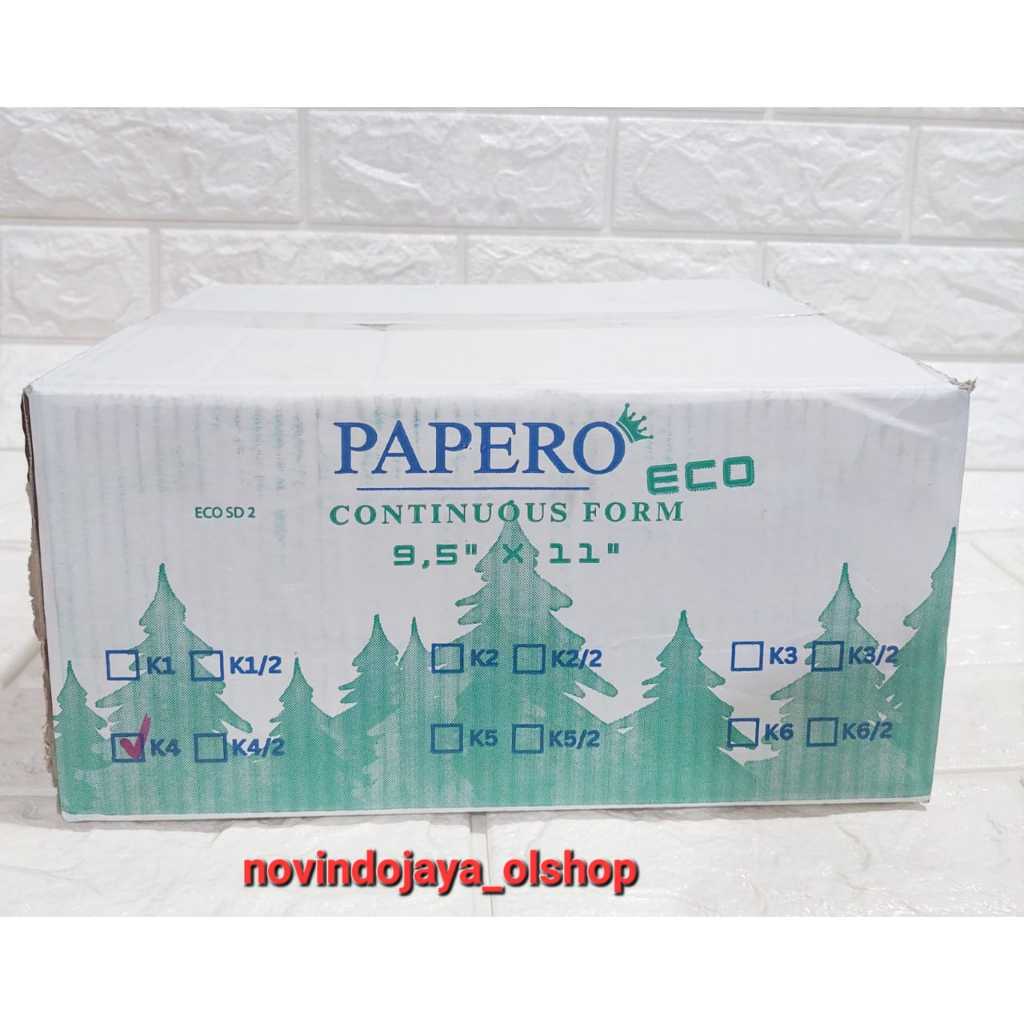 

KERTAS PRINT MURAH CONTINUOUS FORM PAPERO 4PLY 9,5 X 11 INCH ECER 1DUS