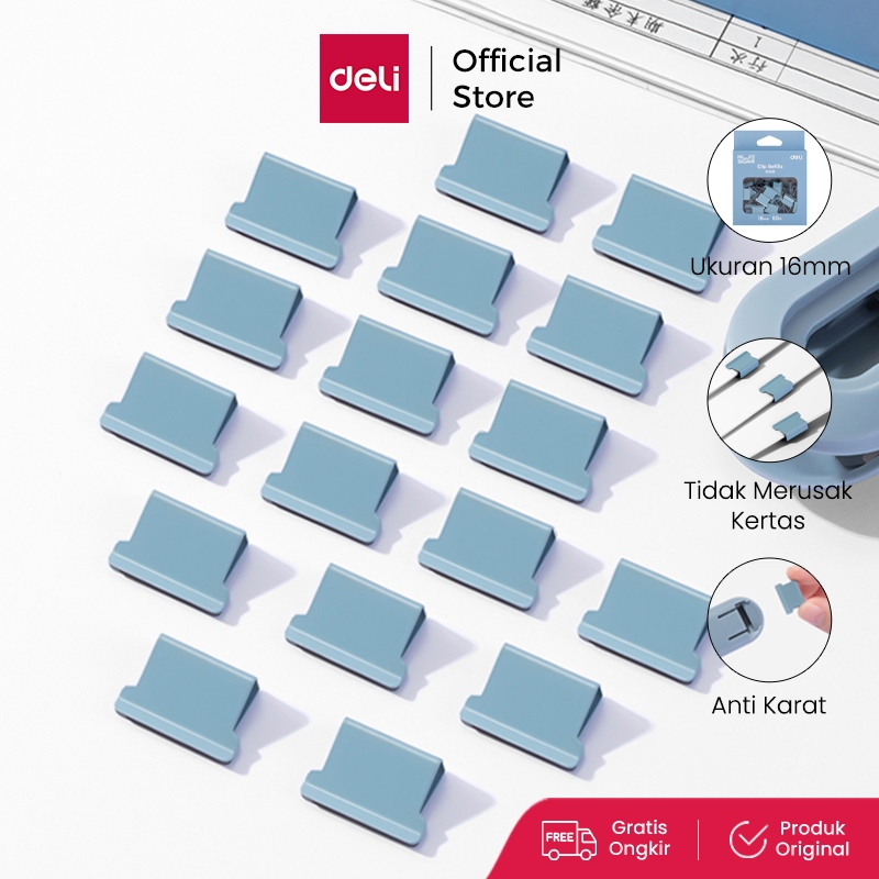 

Nusign Fastener Clip Refill / Refill Binder Clip / Isi Penjepit Kertas Otomatis Isi 50 Kapasitas 40 Lembar NS086