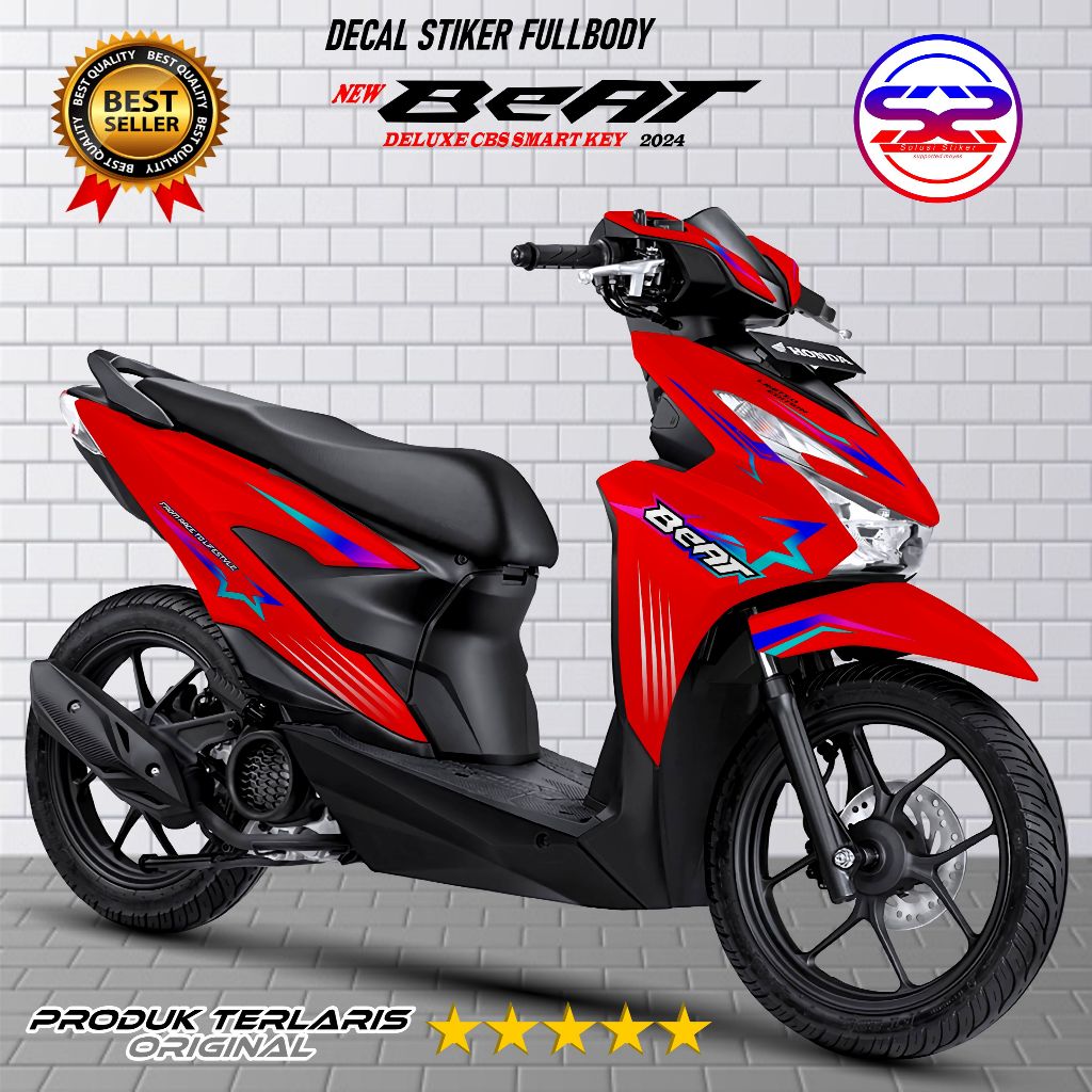 Stiker Decal Fullbody Motor Beat New Deluxe 2025 Stiker Variasi Motor Beat Deluxe Smart Key