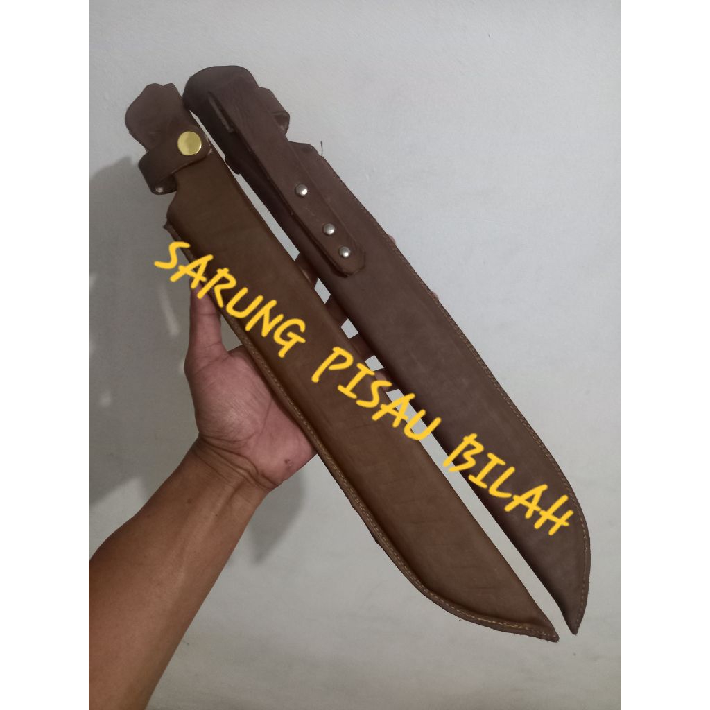 SERANGKA PISAU BILAH BAHAN KULIT ASLI