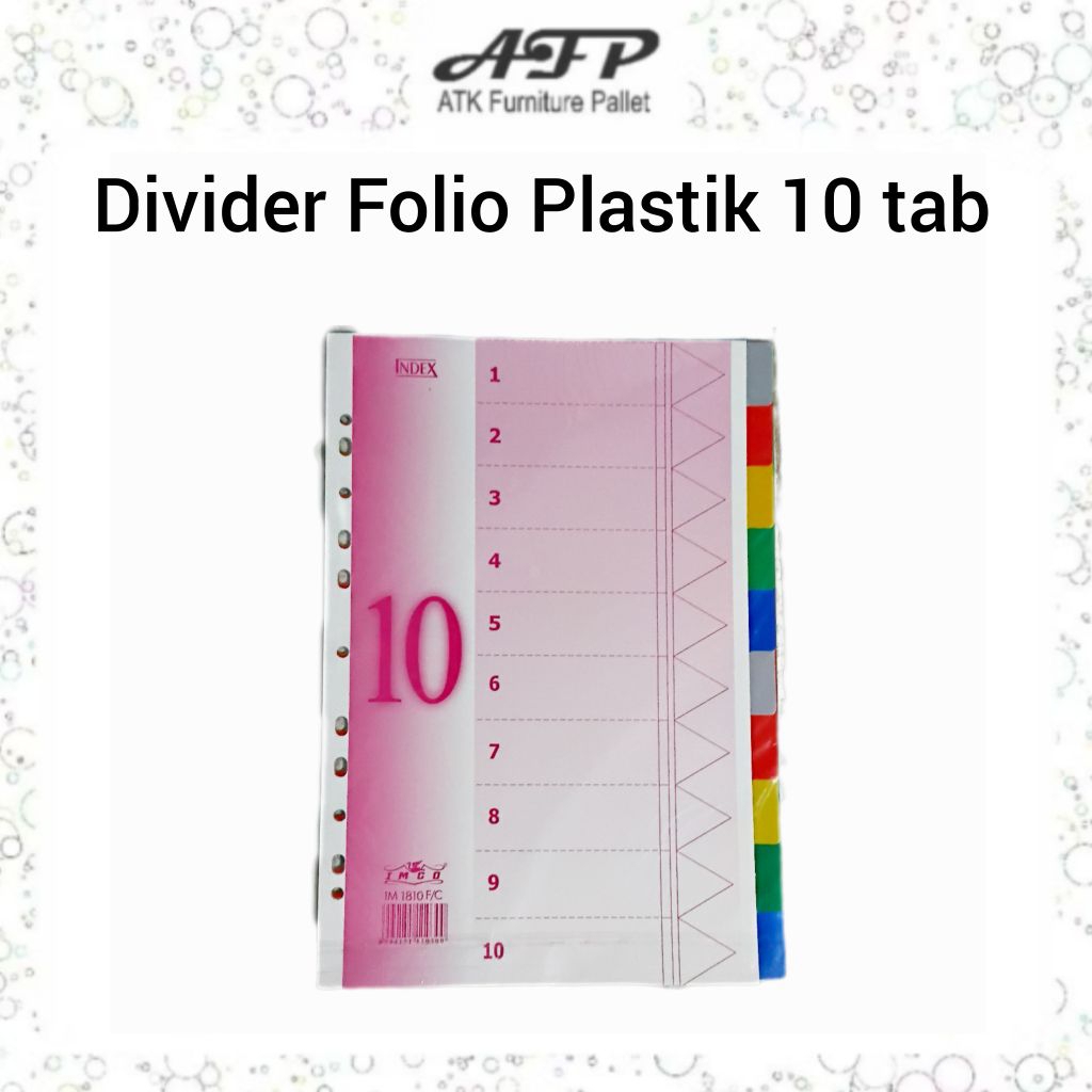 

Divider Plastik Folio 10 Tab Imco 1810 Pembatas File