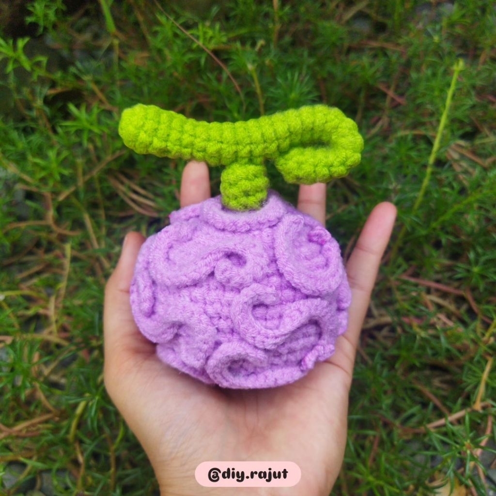 Gantungan Kunci Rajut | Gomu Gomu No Mi | Amigurumi Gomu Gomu no Mi | Crochet Keychain Lucu | One Pi