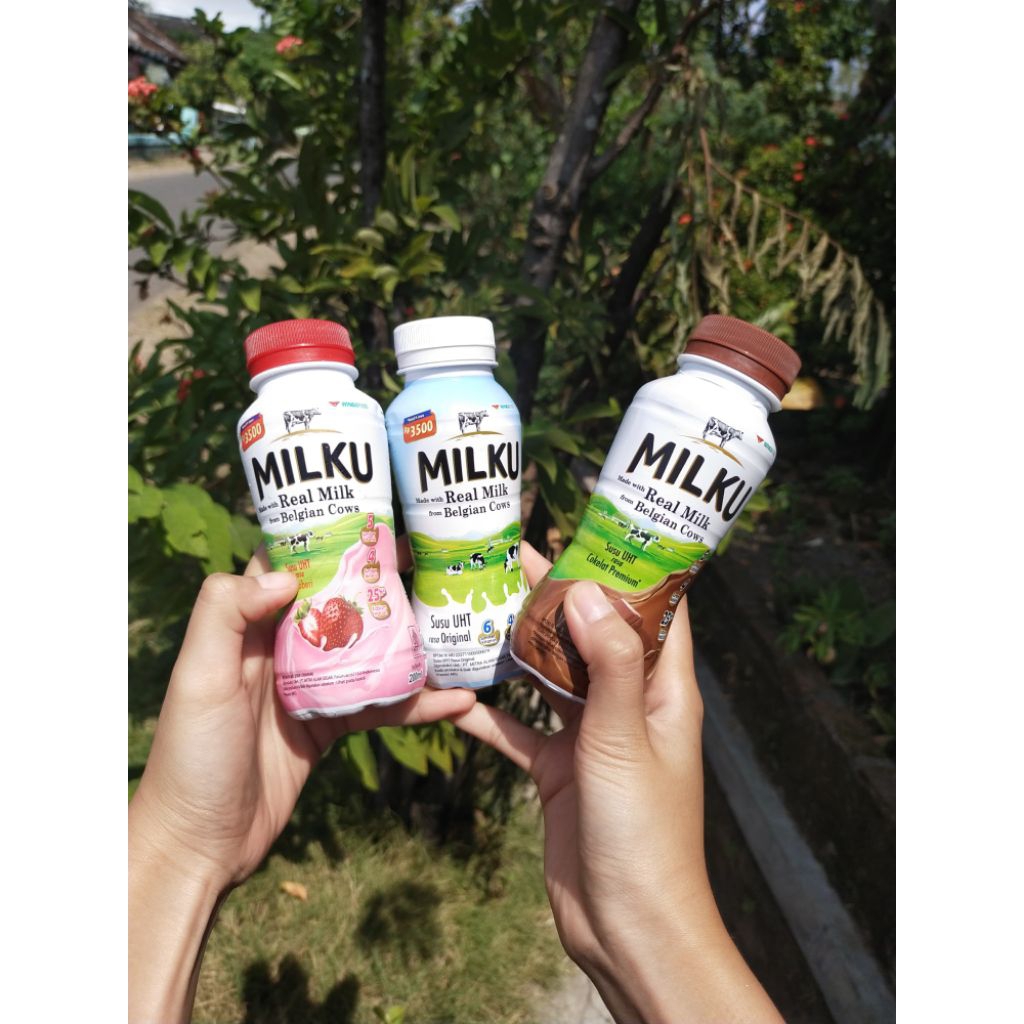 

MILKU Drink Susu Belagian Real Milk dari Sapi Belgia UHT Original & Cakelet Premium