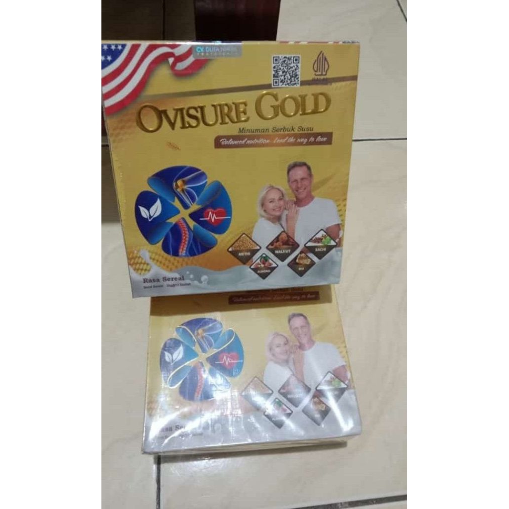 

1 BOX Ovisure Gold Milk Susu Vitamin Obat Tulang Dan Sendi YG SEHAT 100% Ori
