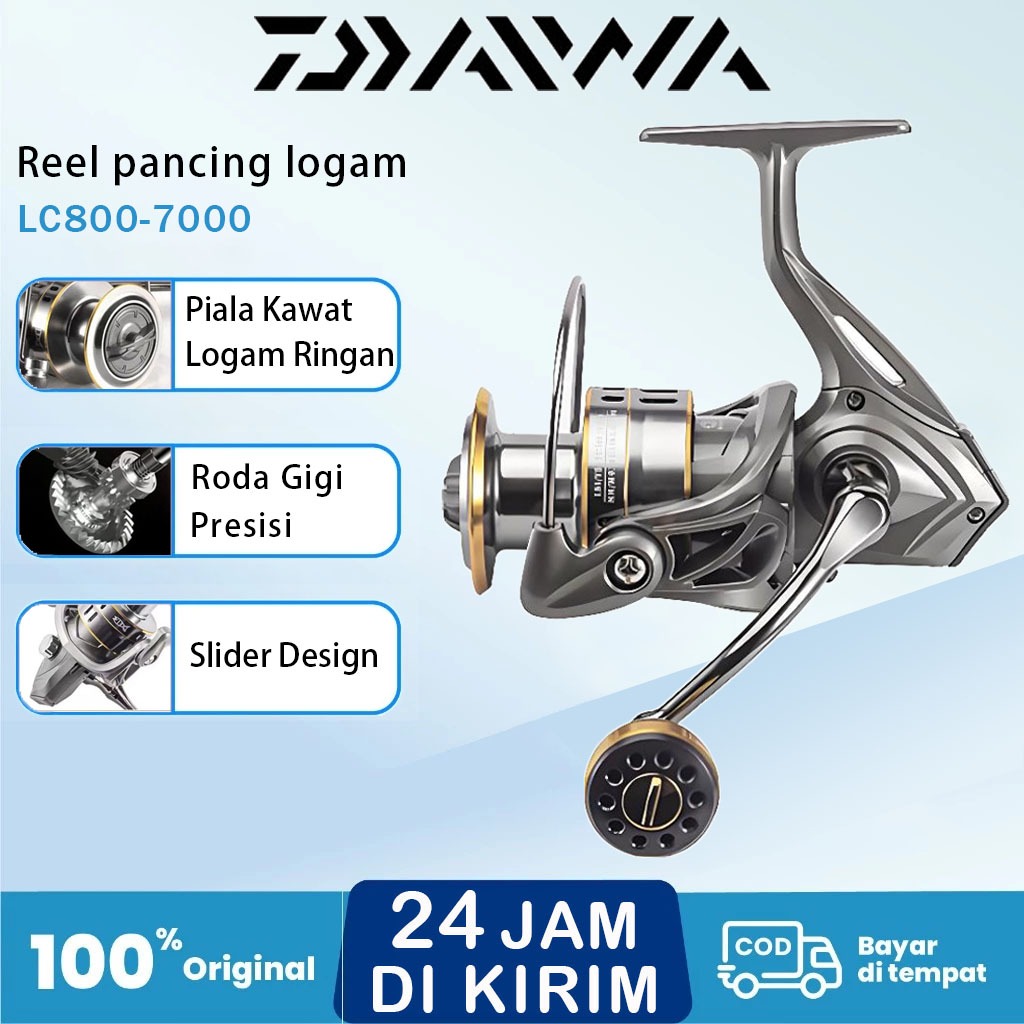 Reel Pancing Spinning Paduan Aluminium LC800-7000 Gulungan Pancing Mesin Reel Casting Murah Alat