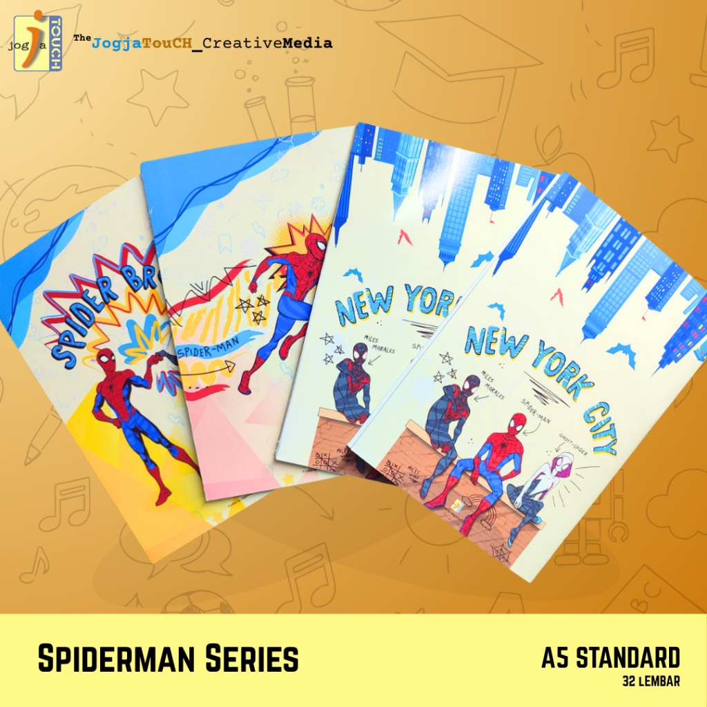 

Buku Custom SPIDERMAN Series A5 | Comic Journal | SIDU 70gsm | Unik & Keren - 1 Pcs