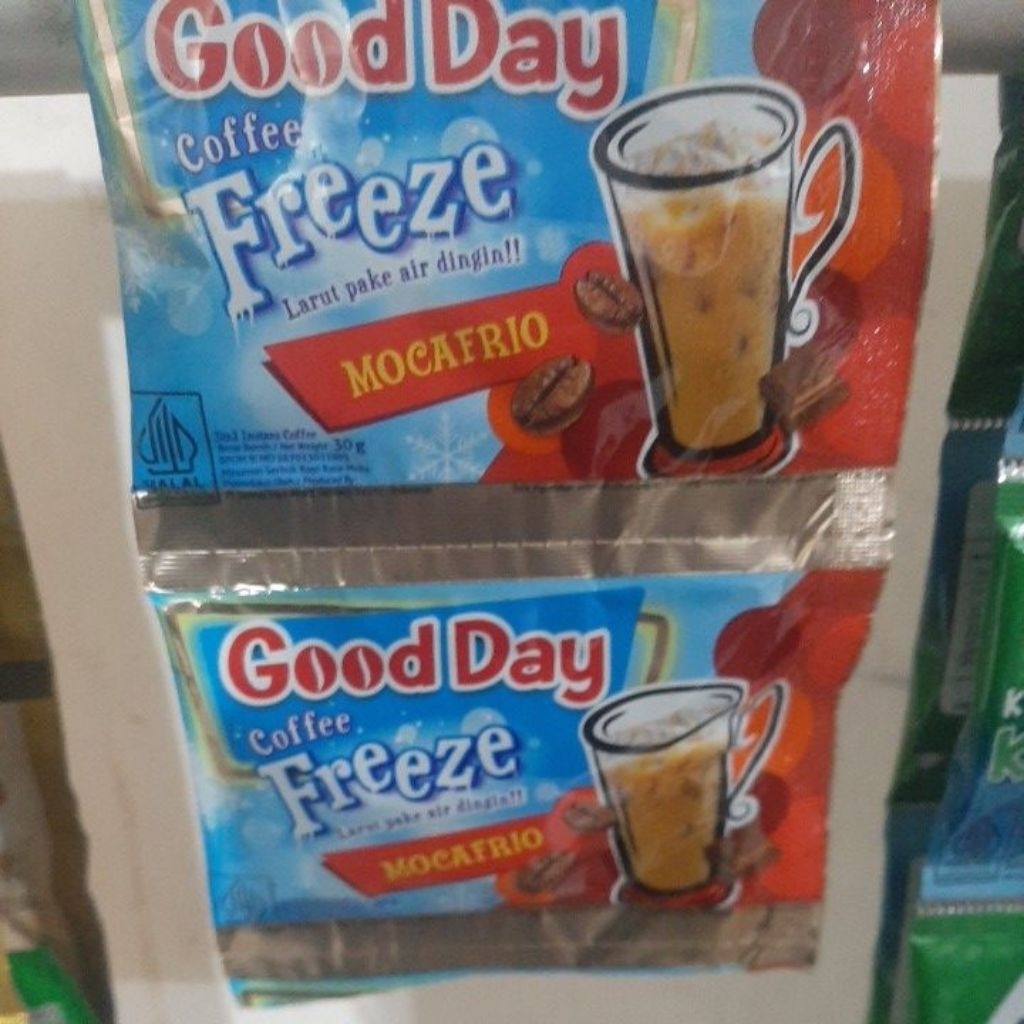 

Good Day Freeze Mocafrio – 1 Renteng Isi 10 Sachet | Minuman Kopi Dingin Segar