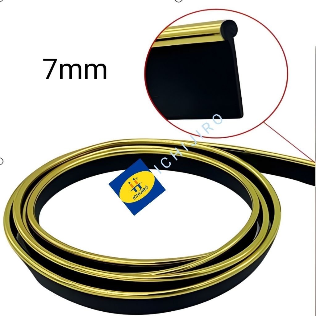 Lis Sofa Emas Bulat 8 mm Lis Gold Edging Sofa /Aksesoris List Edging PVC Meteran(Hiasan Sofa)