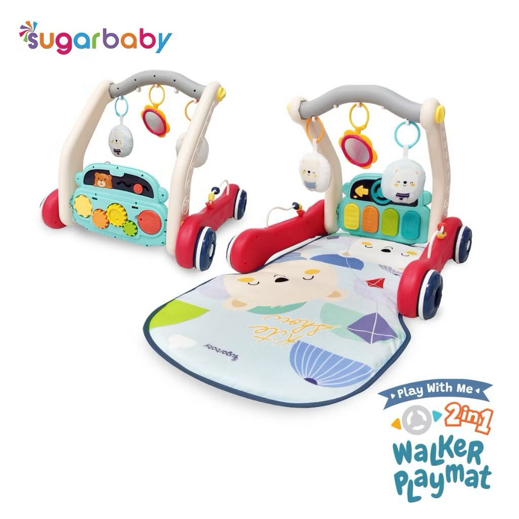 Sugar Baby Playmat walker 2in1 Play with Me Baby Walker & Playmat / Push Walker / Playgym / Baby Wal