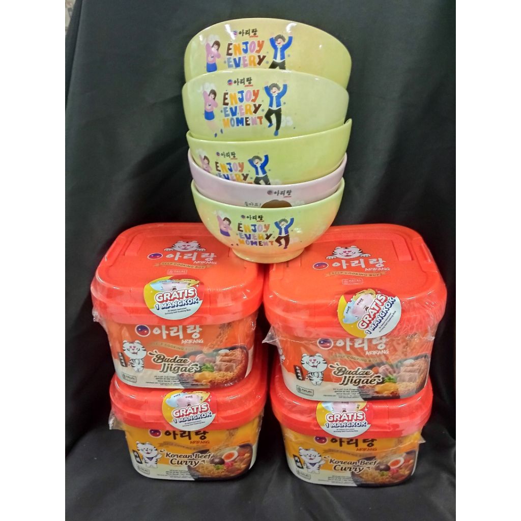 

PROMO SPESIAL Paket Bundling 2pcs Arirang Self Cooking Korean Beef Curry & 2pcs Arirang Self Cooking Budae Jjigae FREE 5 Mangkok Cantik