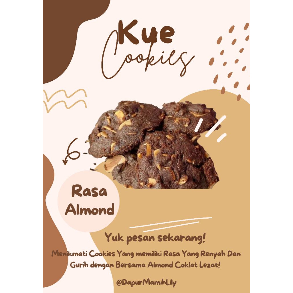 

Soft Cookies Chocolate Almond Big Size - Fresh from the oven