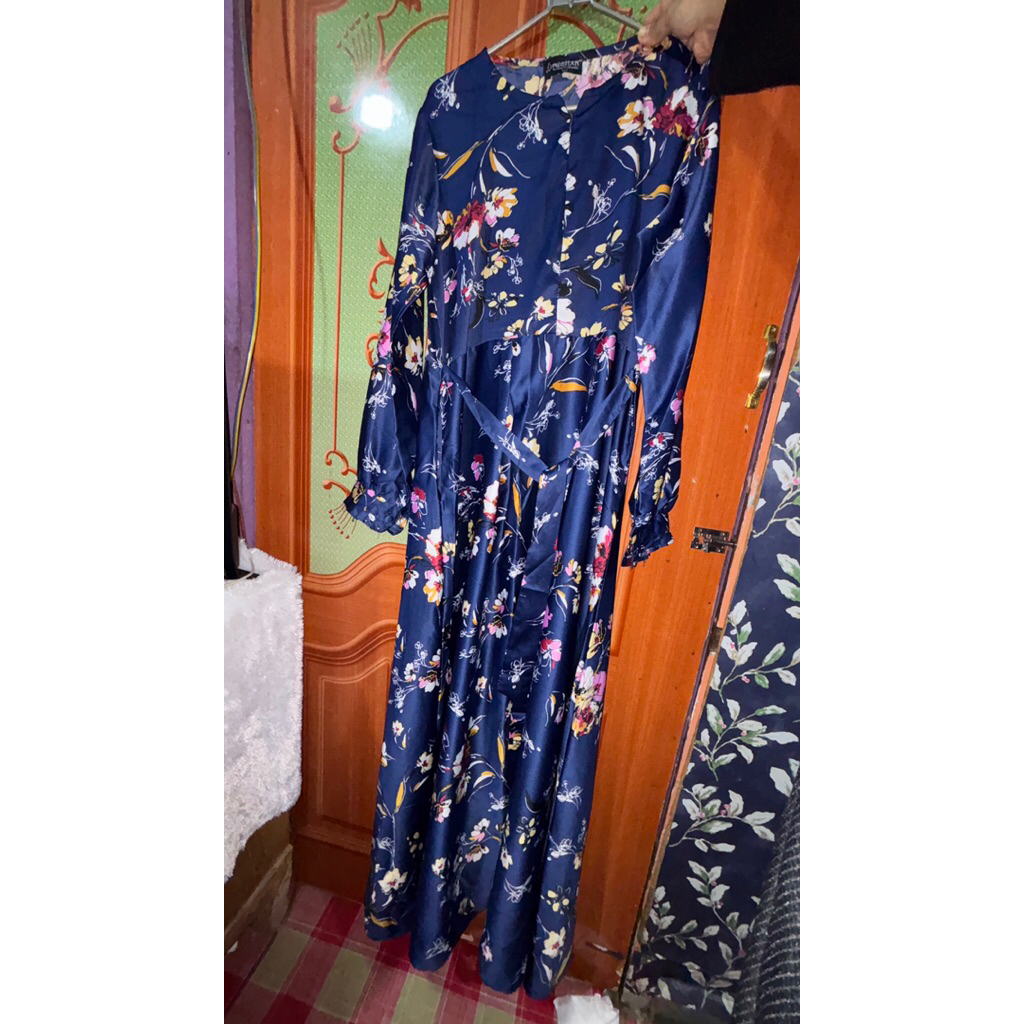 preloved gamis payung maxmara busui navy