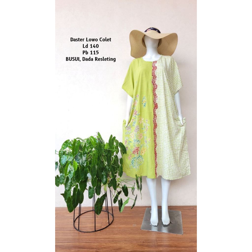 WANGI Daster Busui Batik Cap Colet Pekalongan Jumbo Ld 140 Pb 115 Rayon Premium Motif Terbaru Terkin