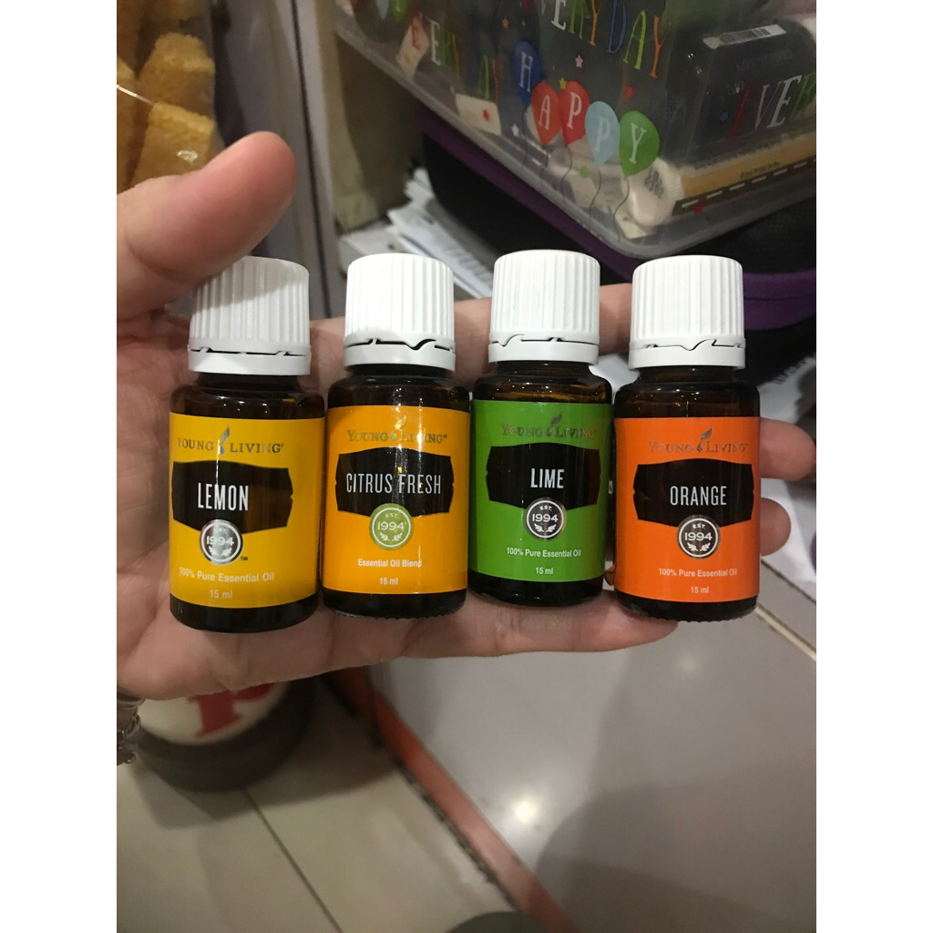 OIL LEMON OIL CITRUS FRESH OIL LIME OIL ORANGE SIZE 15 ML ORIGINAL OIL YOUNG LIVING