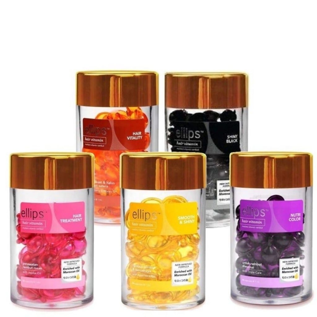 Hair Vitamin Ellips kemasan botol jar