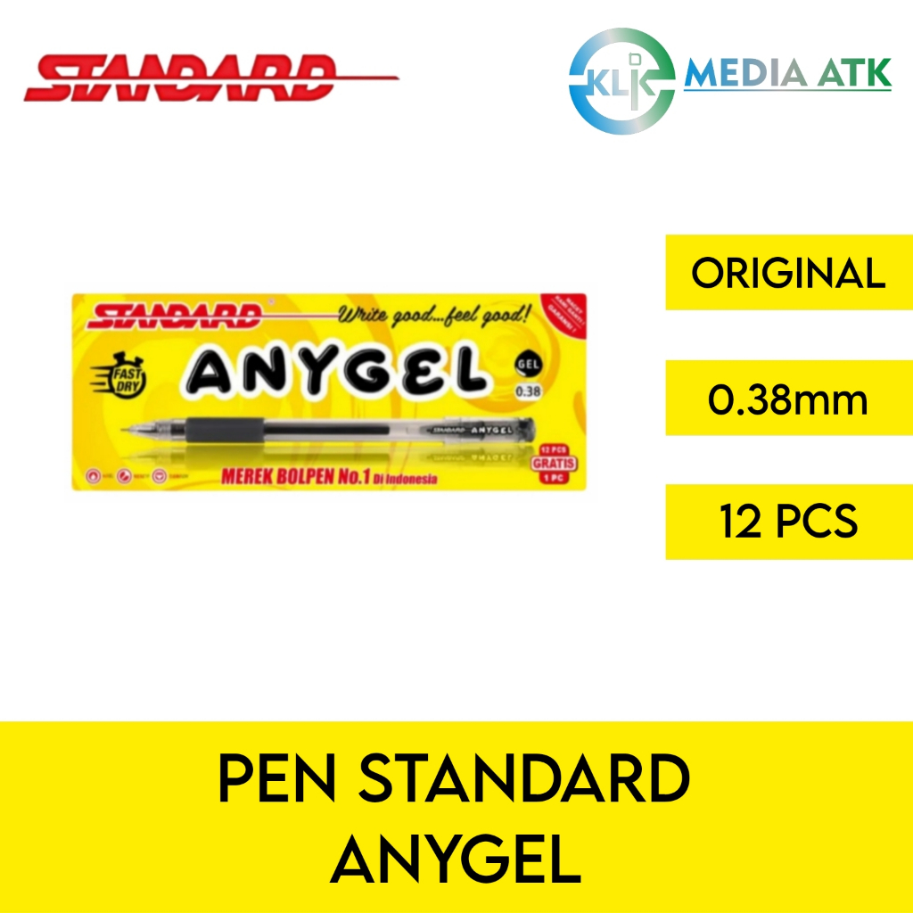 

Pen Standard Anygel 0.38 - 12 Pcs Bonus 1 Pcs